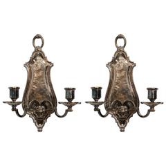 Pair of Silver plated Wall Sconces by E.F. Caldwell 9