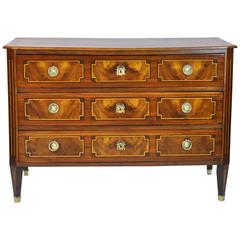 Late 18th Century Continental Commode with Wonderful Crotch Walnut Panels