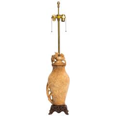 Asian Soapstone Table Lamp by Marbro 5