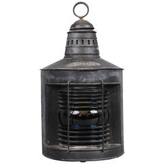 Cobalt Blue Starboard Ship's Lantern 8
