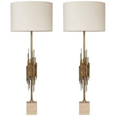 Pair of Angelo Brotto Table Lamps, Italy, circa 1970