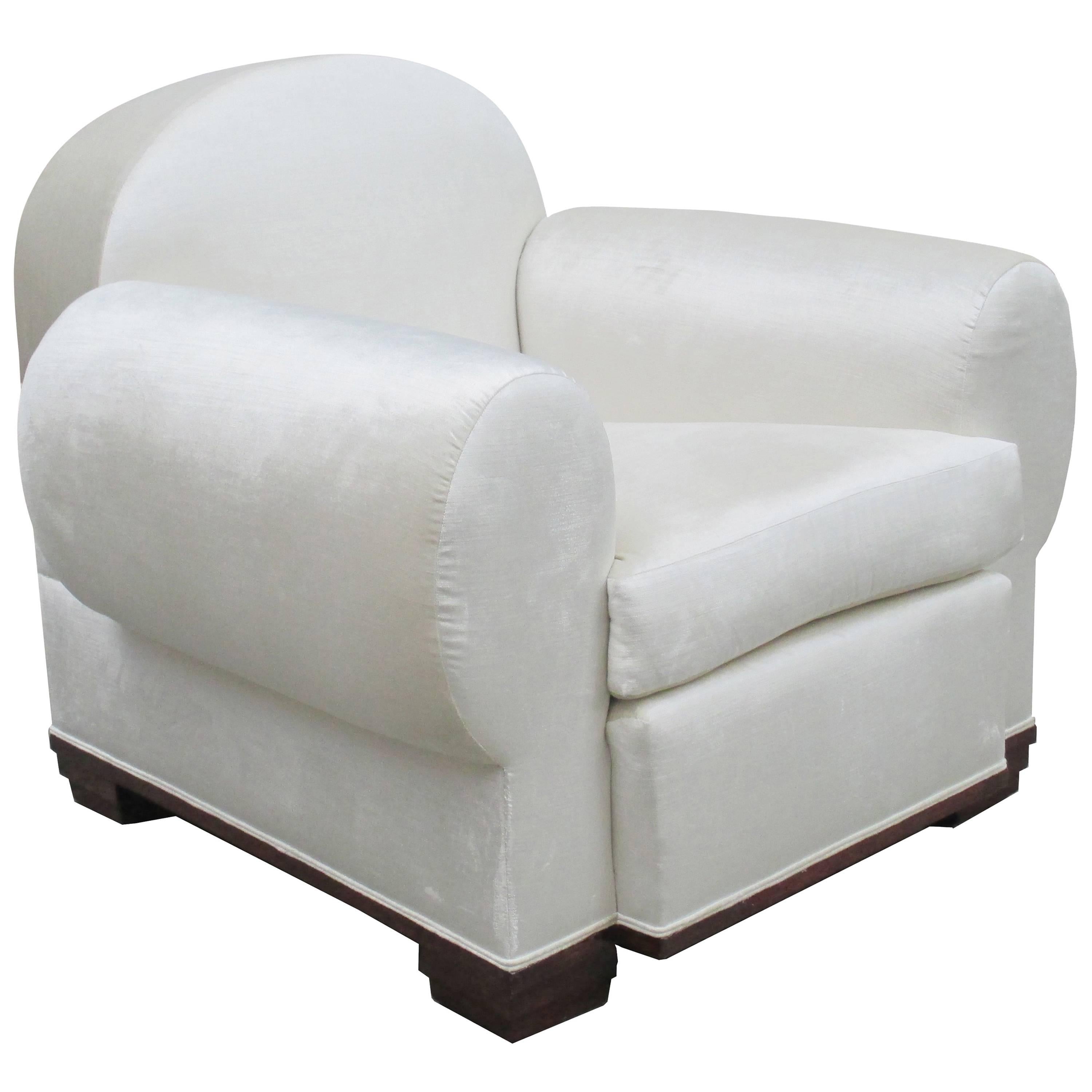 Art Deco "Elephant" Upholstered Armchair by Pierre de la Londe For Sale