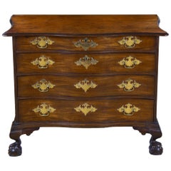 Mahogany Serpentine Front Chippendale Bureau, Boston, circa 1750