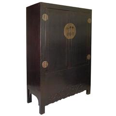 19th Century Chinese Crackle Lacquered Cabinet 8