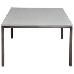Mid-20th Century Marble and Chrome Side Table 5