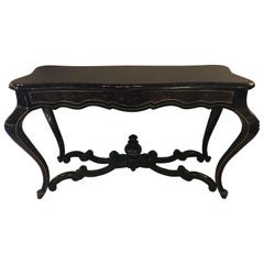 Enrique Garcel Ebony Bone Tessellated Console Table Lacquered