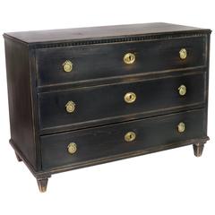 Gustavian Chest of Drawers in Black