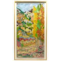 Donna Balsan, "Untitled, Vertical Landscape", Pastel, One of a kind
