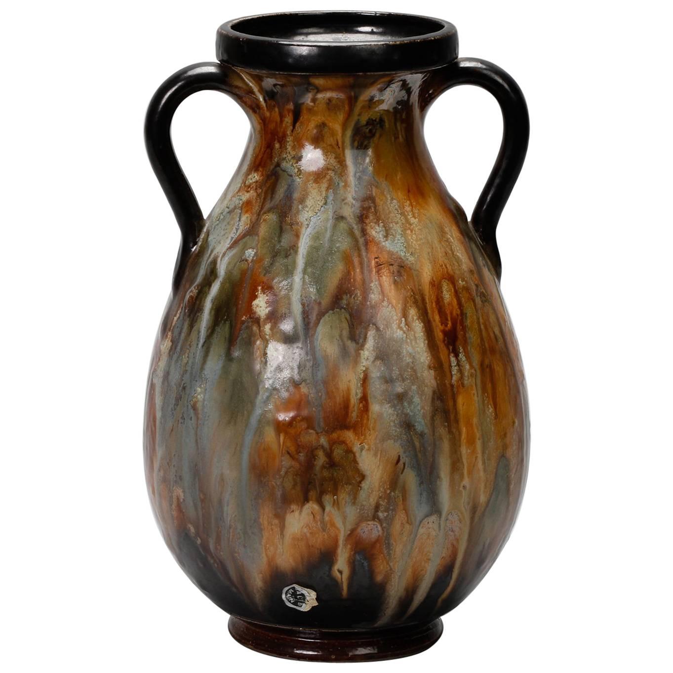 Large Roger Guerin Two Handled Vase