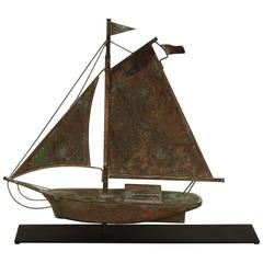  Vintage Copper Ship Weather Vane
