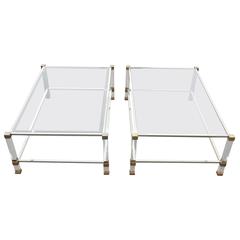 1970-1980 Pair of Coffee Tables Lucite Pierre Vandel, Paris 2