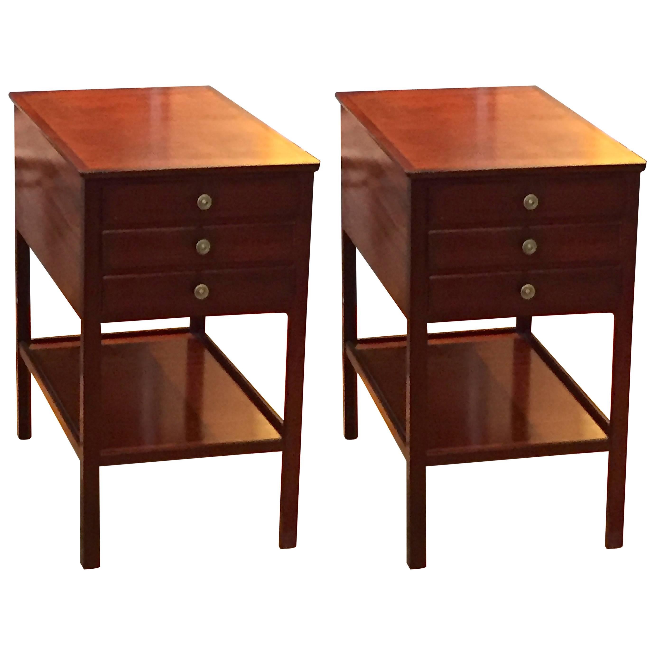 Rare Pair of Ole Wanscher End Tables for AJ Iversen