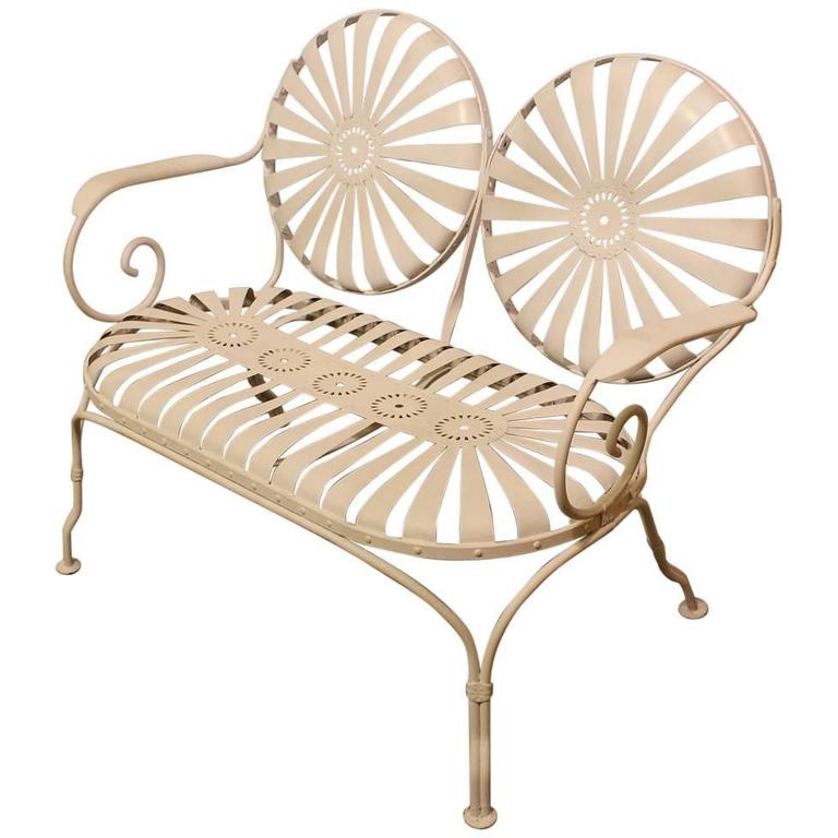 1930s French Sunburst Garden Bench By Francois Carre For Sale At 1stdibs 1930s French Sunburst Garden Bench by Francois Carre For Sale - 1930s French Sunburst Garden Bench By Francois Carre For Sale At 1stdibs