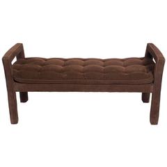 Long Upholstered Tufted Bench