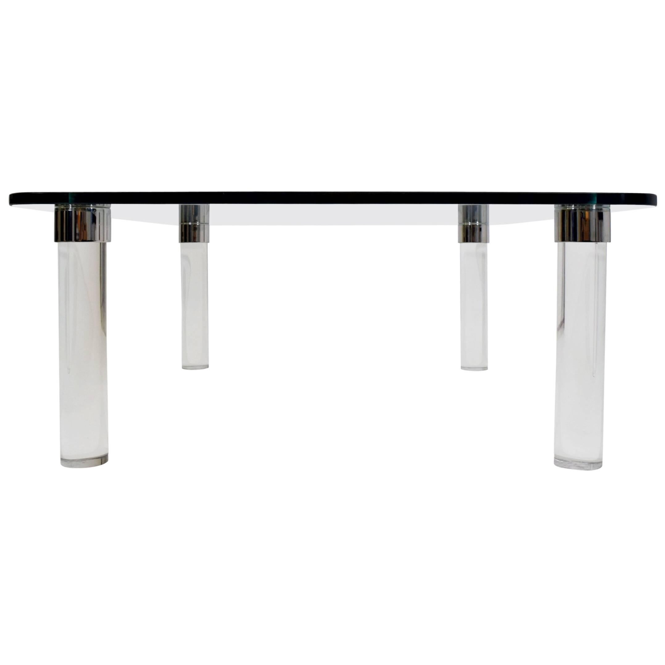 Pace Collection Coffee Table with Chrome Trim
