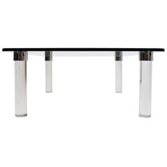 Pace Collection Coffee Table with Chrome Trim