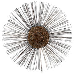 Mid-Century Curtis Jere Brutalist Sunburst Wall Sculpture