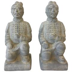 Pair of Asian Warrior Statues