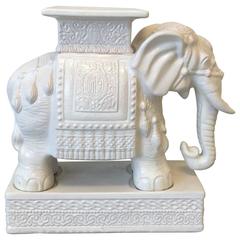 White Elephant Garden Stool or Side Table