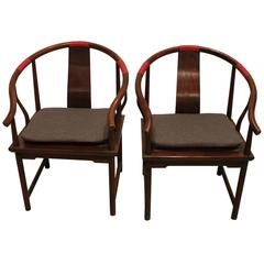 Pair of Michael Taylor Style Chinese Armchairs by Baker
