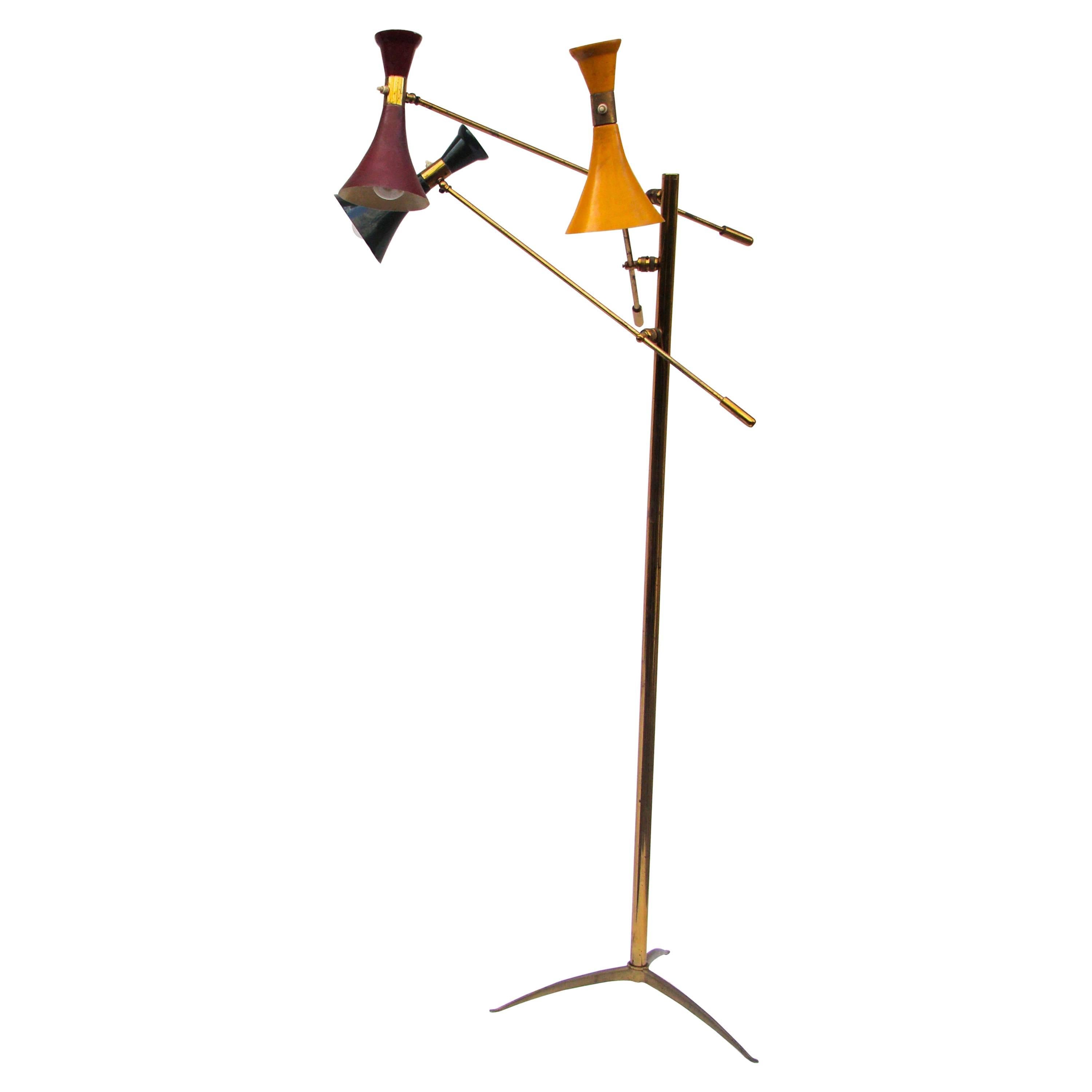 1950s Italian "Trienale" Floor Lamp For Sale