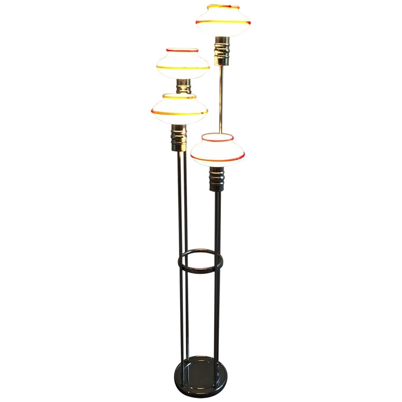 1970 Space Age Floor Lamp by Leucos Murano For Sale