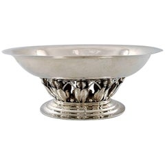 Georg Jensen, Oval, Hammered Sterling Silver Centrepiece