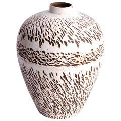 Bicolor Ceramic Vase by Keramos Sèvres, France, circa 1950