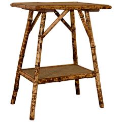 Antique 19th Century French Bamboo Side Table