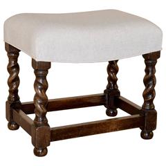 19th Century English Small Swayed Top Stool