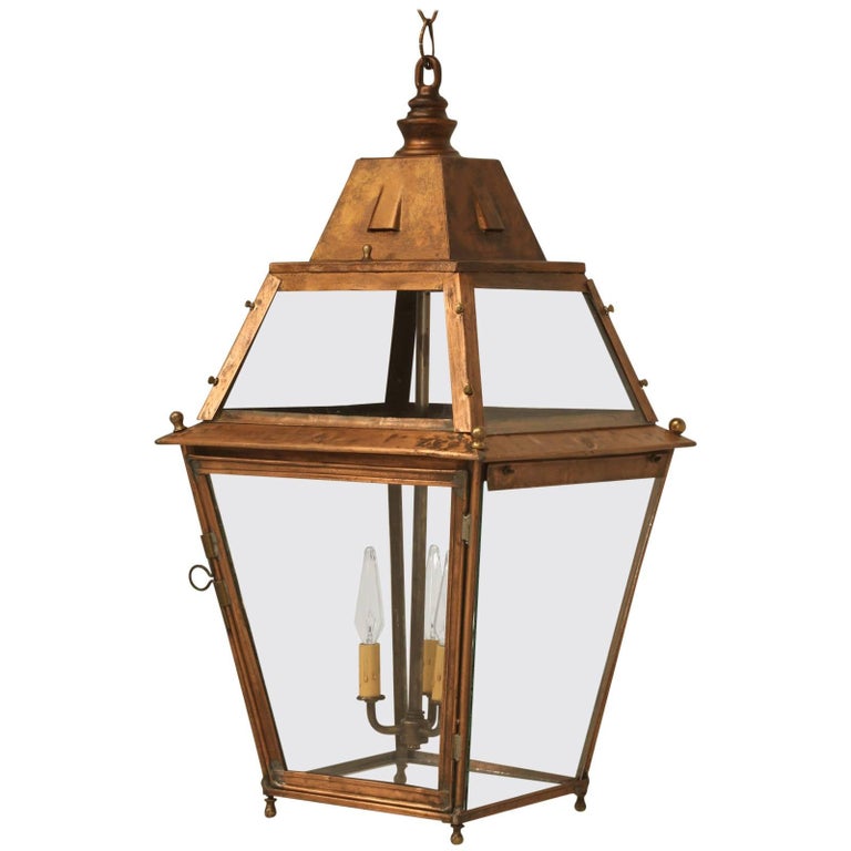 French Copper Lantern For Sale at 1stdibs