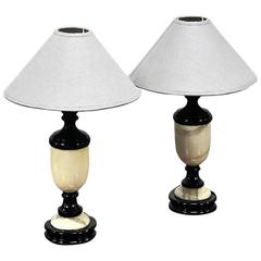 Pair of 20th Century Petite French Lamps