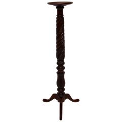 Antique Georgian Carved Mahogany Torchere Stand