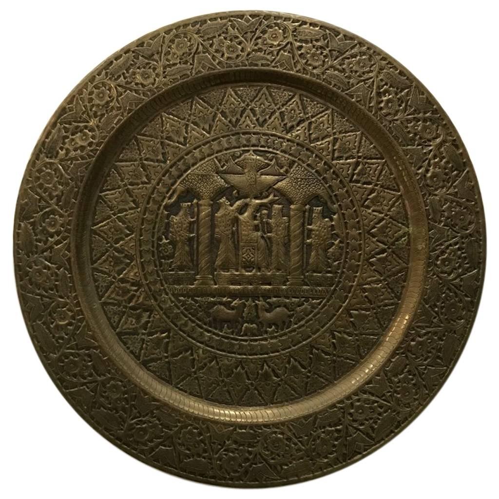 Wall Plate or Plaque Depicting Kings and Royalty