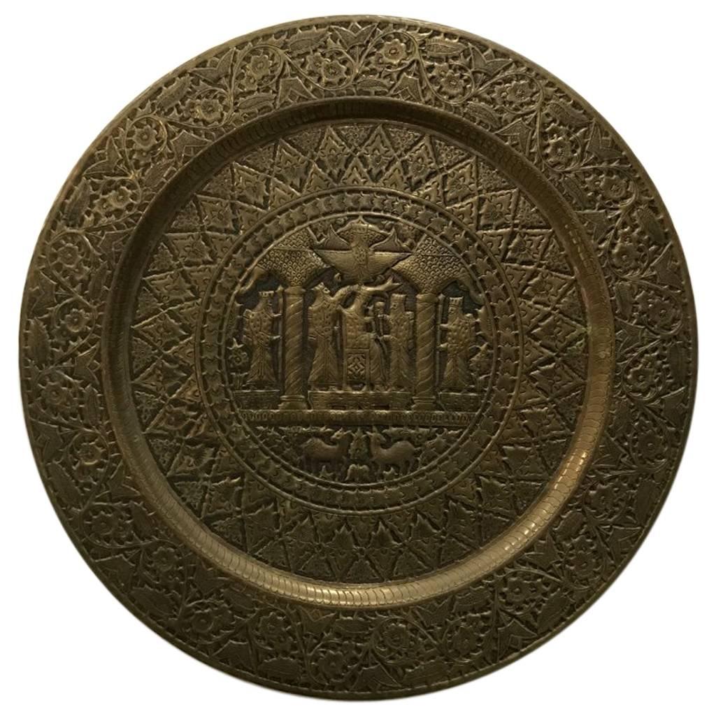 Wandteller oder Plakette mit der Darstellung von Königen und Königshäusern im Angebot