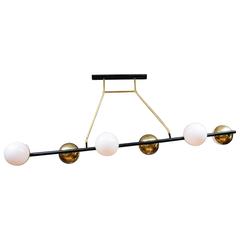 Mobile Brass and Glass Globes Style Chandelier
