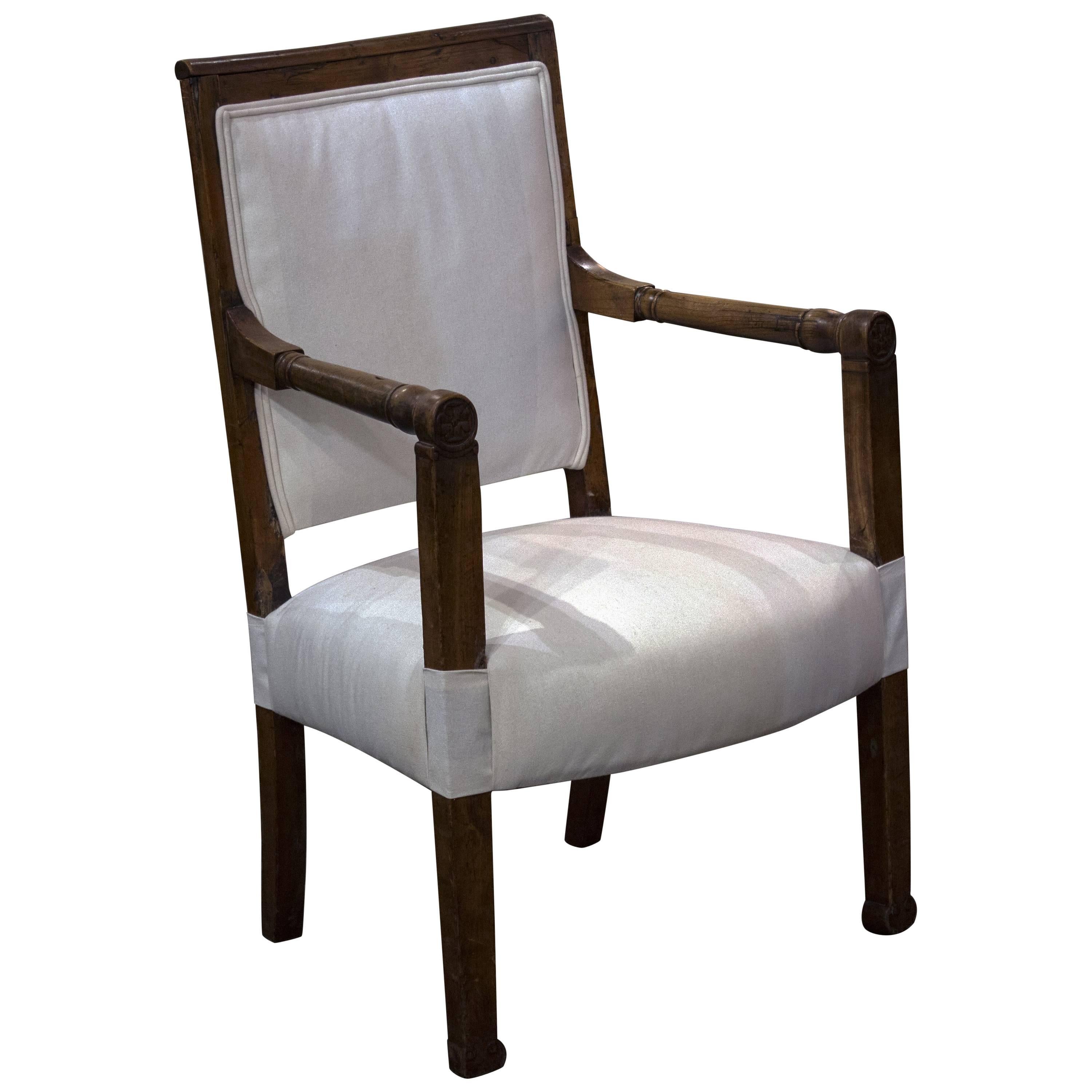 French Cherrywood Fauteuil 