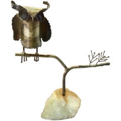 Brutalist Owl Sculpture in Raw Metal Signed and Dated by Curtis Jere 5