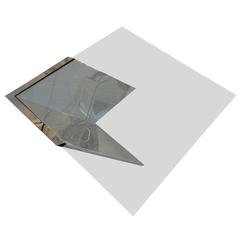 Oversized Square Cantilevered Cocktail Table by Brueton 3