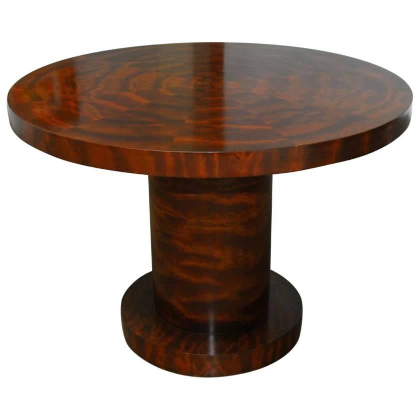 Modern Round Mahogany Pedestal Table