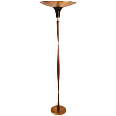 1950 Torchiere Floor Lamp in the Style of Lightolier , USA