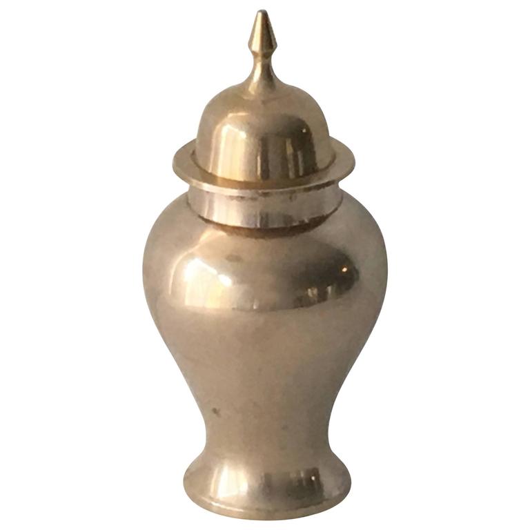 1970s Brass Urn with Lid at 1stdibs