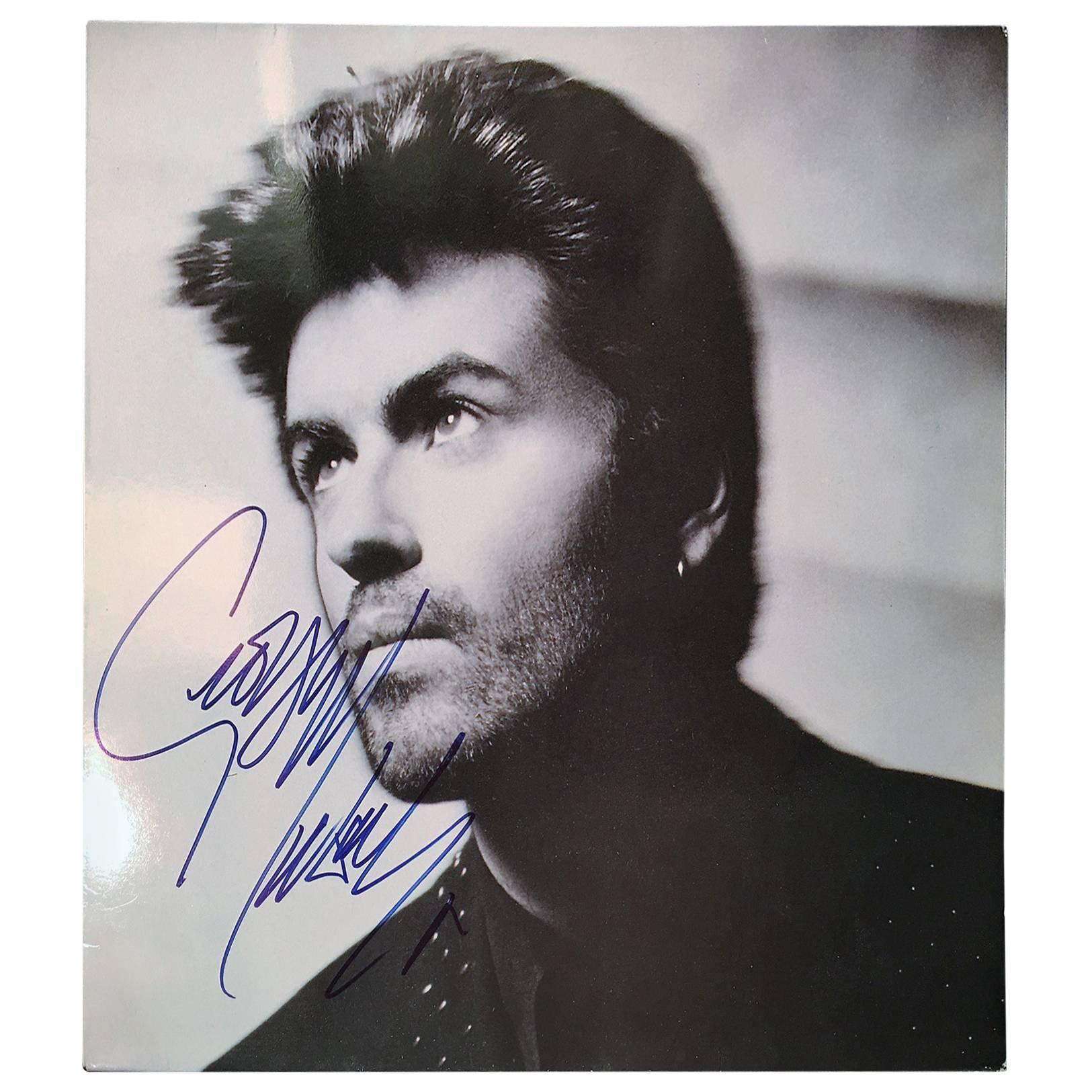 Autographed George Michael 'Heal the Pain' Album Cover For Sale