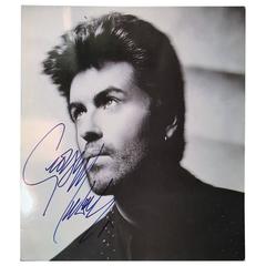 Autographed George Michael 'Heal the Pain' Album Cover