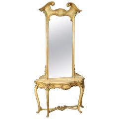 20th Century Italian Console Table with Mirror 5