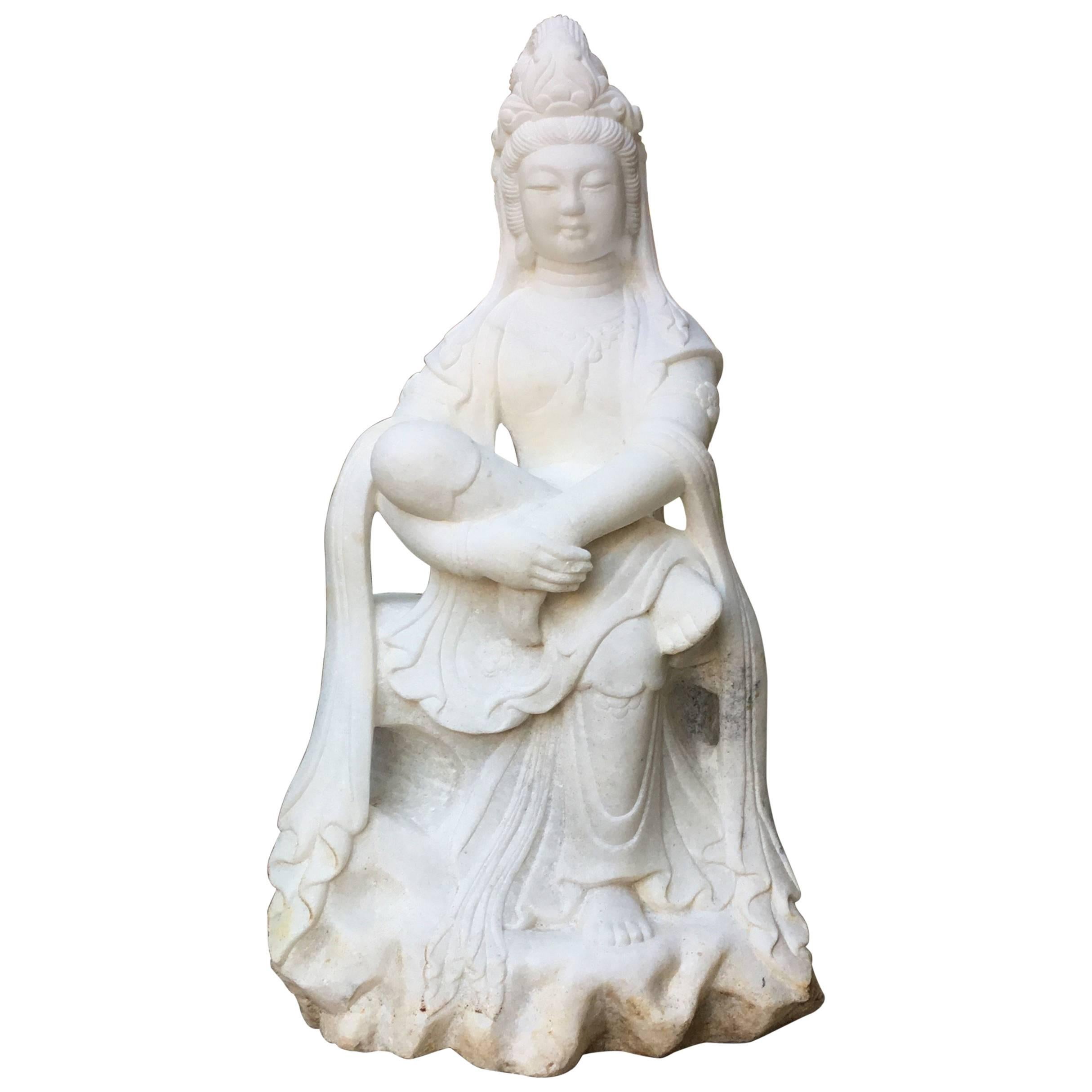 Exceptionally Large Marble Buddha