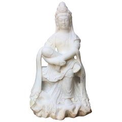 Exceptionally Large Marble Buddha