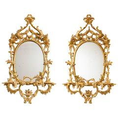 Pair of Georgian Giltwood Two-Light Girandoles