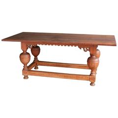 Antique Jacobean Style Oak Refectory Table