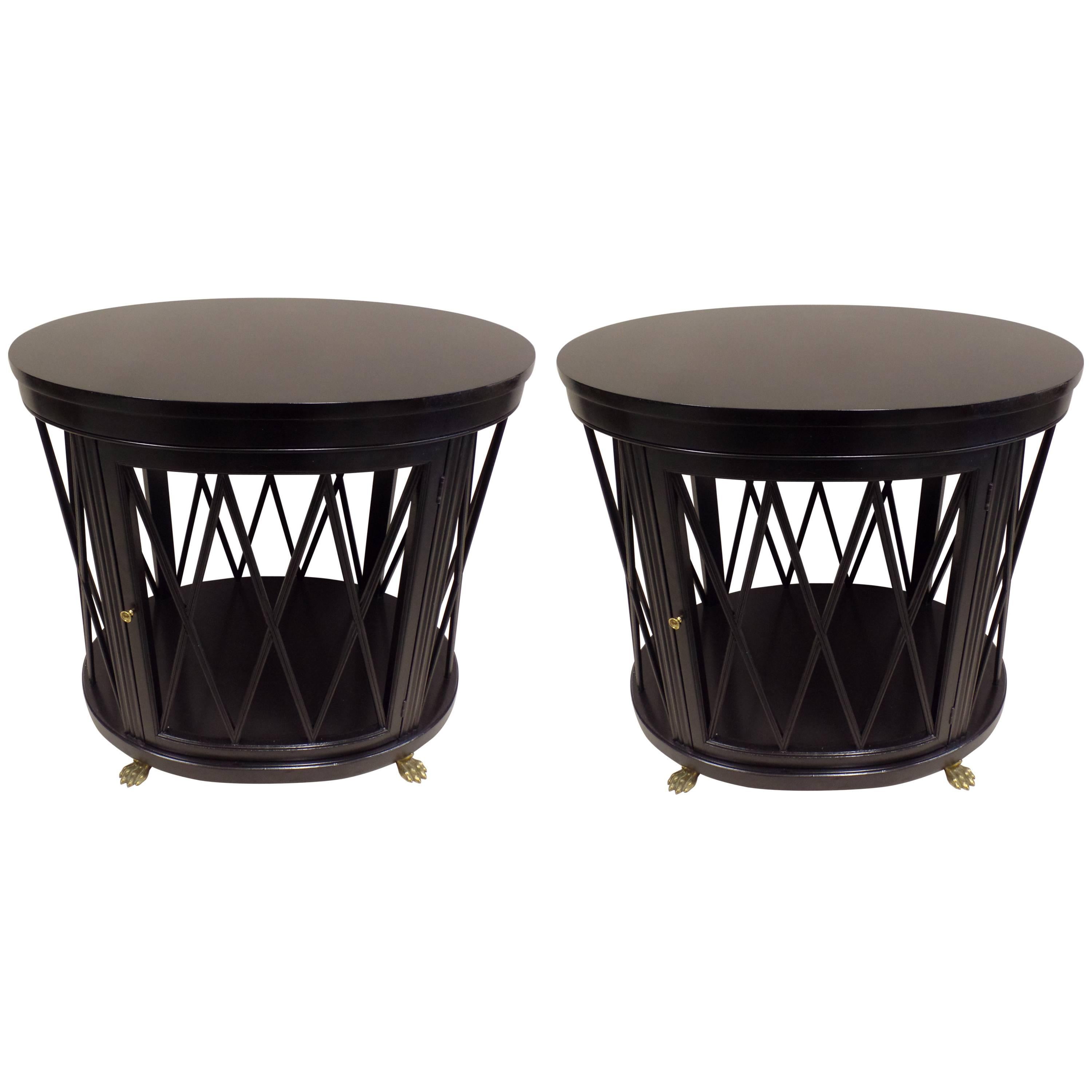 Pair of Large French Modern Neoclassical Side Tables /Consoles by Maison Jansen